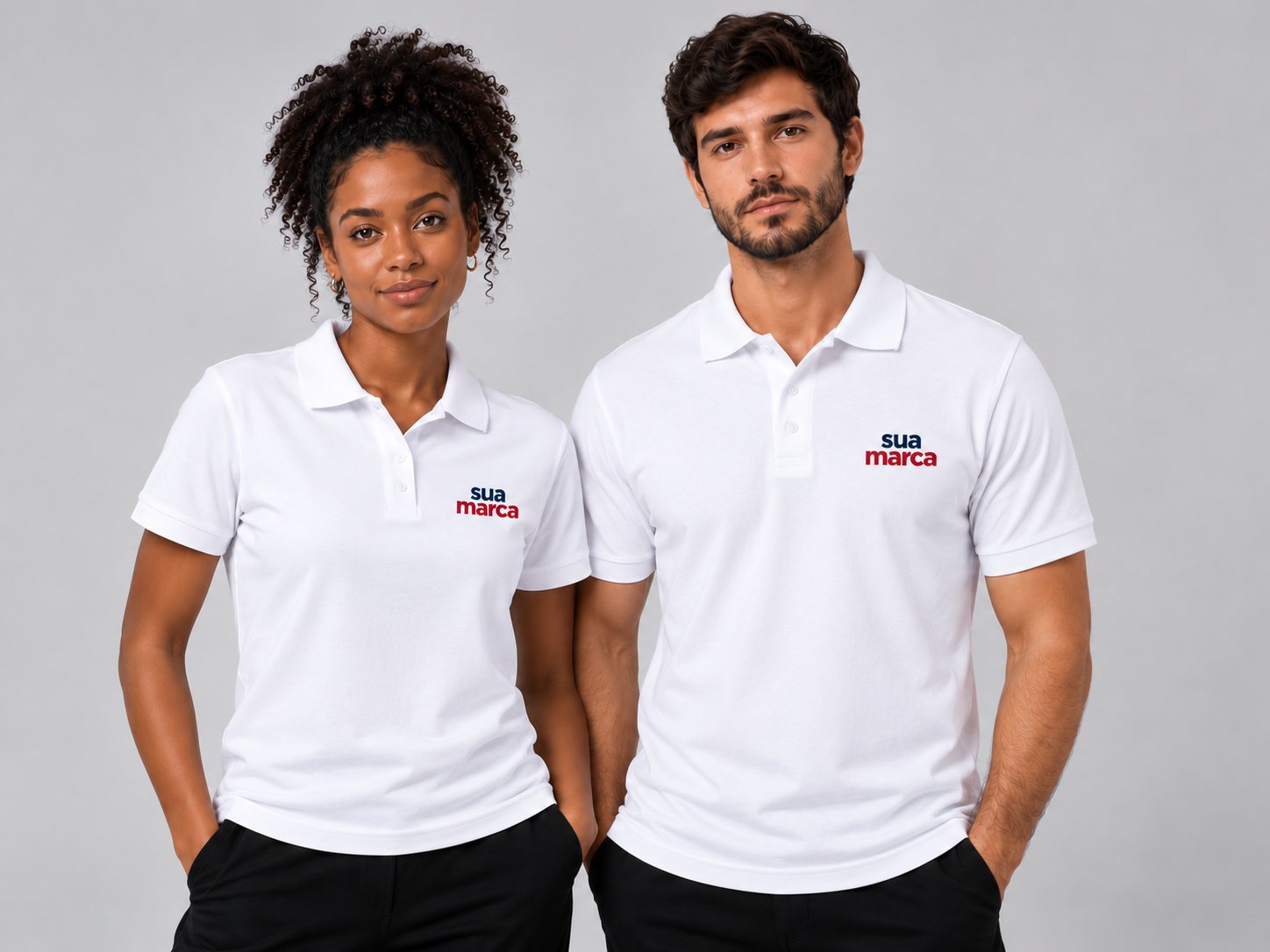 Polo com bordado no peito